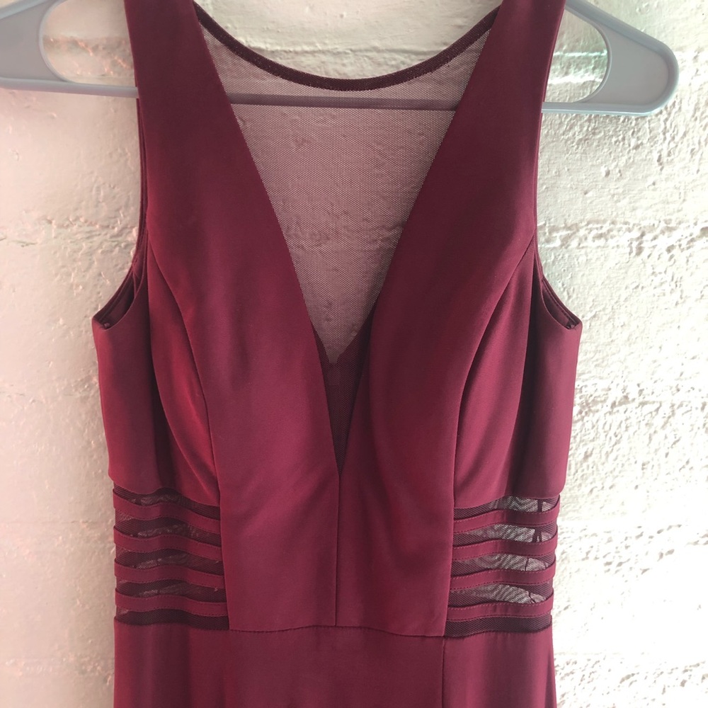 Burgundy bridesmaid dress